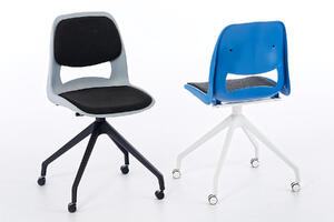 Das Drehgestell ist in schwarz und weiß erhältlich